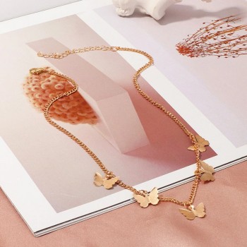 Alloy Gold Butterfly Necklace For Women Fashion New Accessories 2021 Beautiful Necklace